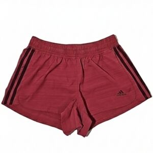 Adidas Aeroready Running Shorts Maroon Red 3-Stripe Athletic Gym Workout S